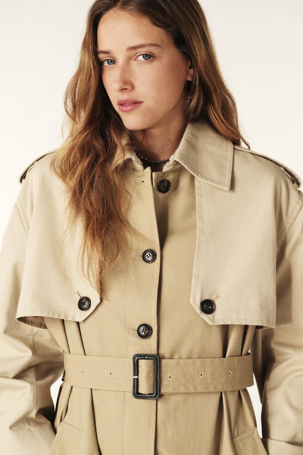 Ba&sh Trench Longueur Midi Polar Beige