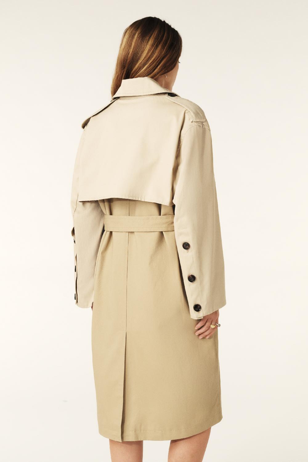 Ba&sh Trench Longueur Midi Polar Beige