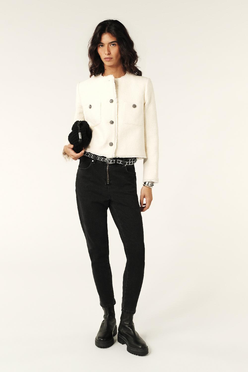 ba&sh Veste Bords EffilochéS Mera Blanc Ecru