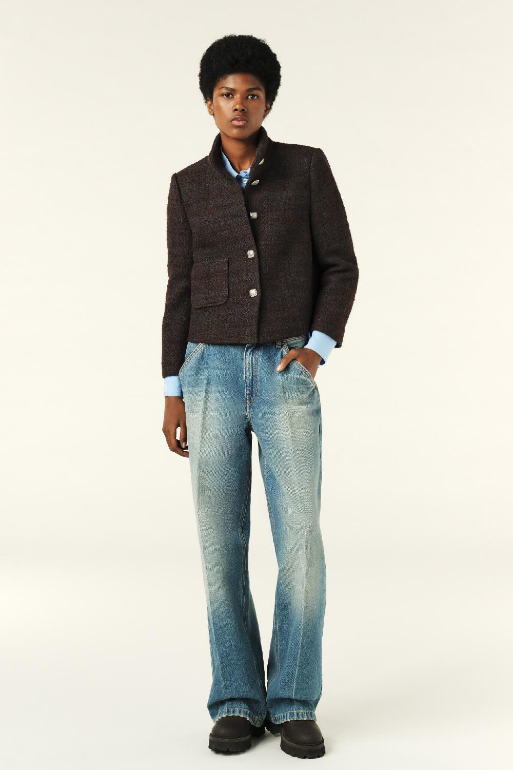 Ba&sh Veste Casual Courte Bago Marron