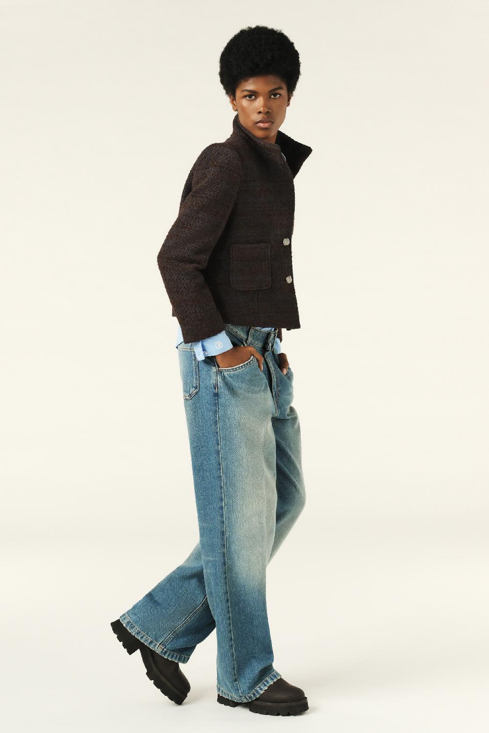 Ba&sh Veste Casual Courte Bago Marron