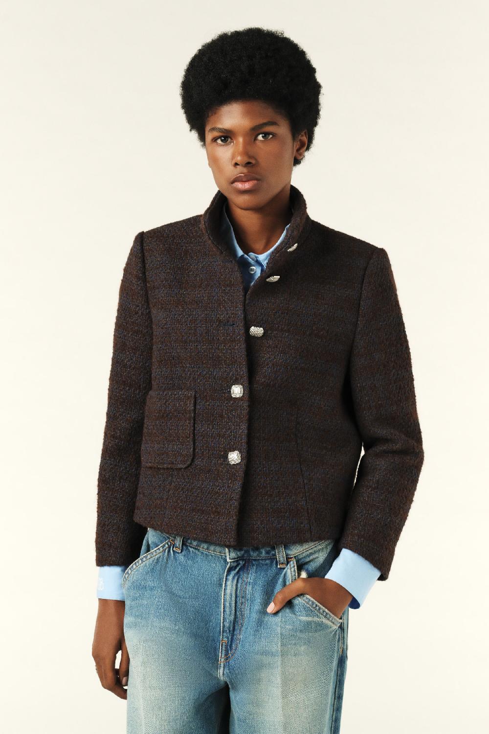 ba&sh Veste Casual Courte Bago Marron