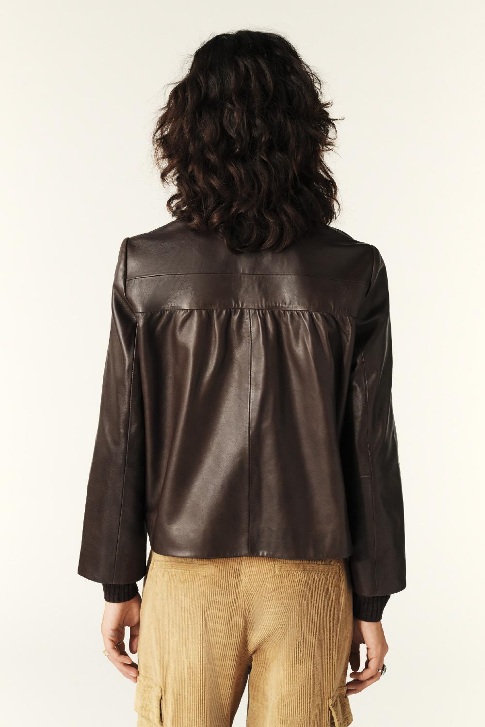 Ba&sh Veste Col Claudine Milos Marron