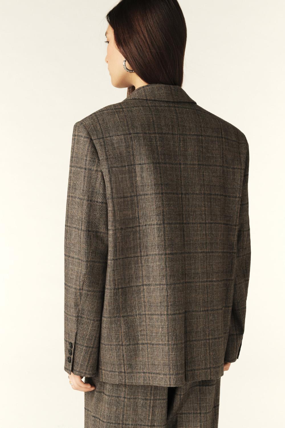 Ba&sh Veste Costume Oversize Ceecee Marron