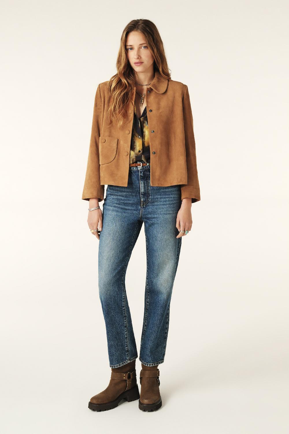 Ba&sh Veste Coupe Droite Milas Marron