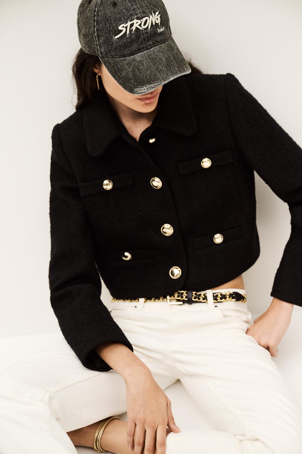 ba&sh Veste Courte BoutonnéE Meiradith Noir