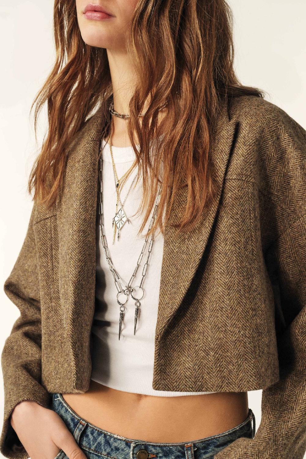 Ba&sh Veste Courte Camala Marron