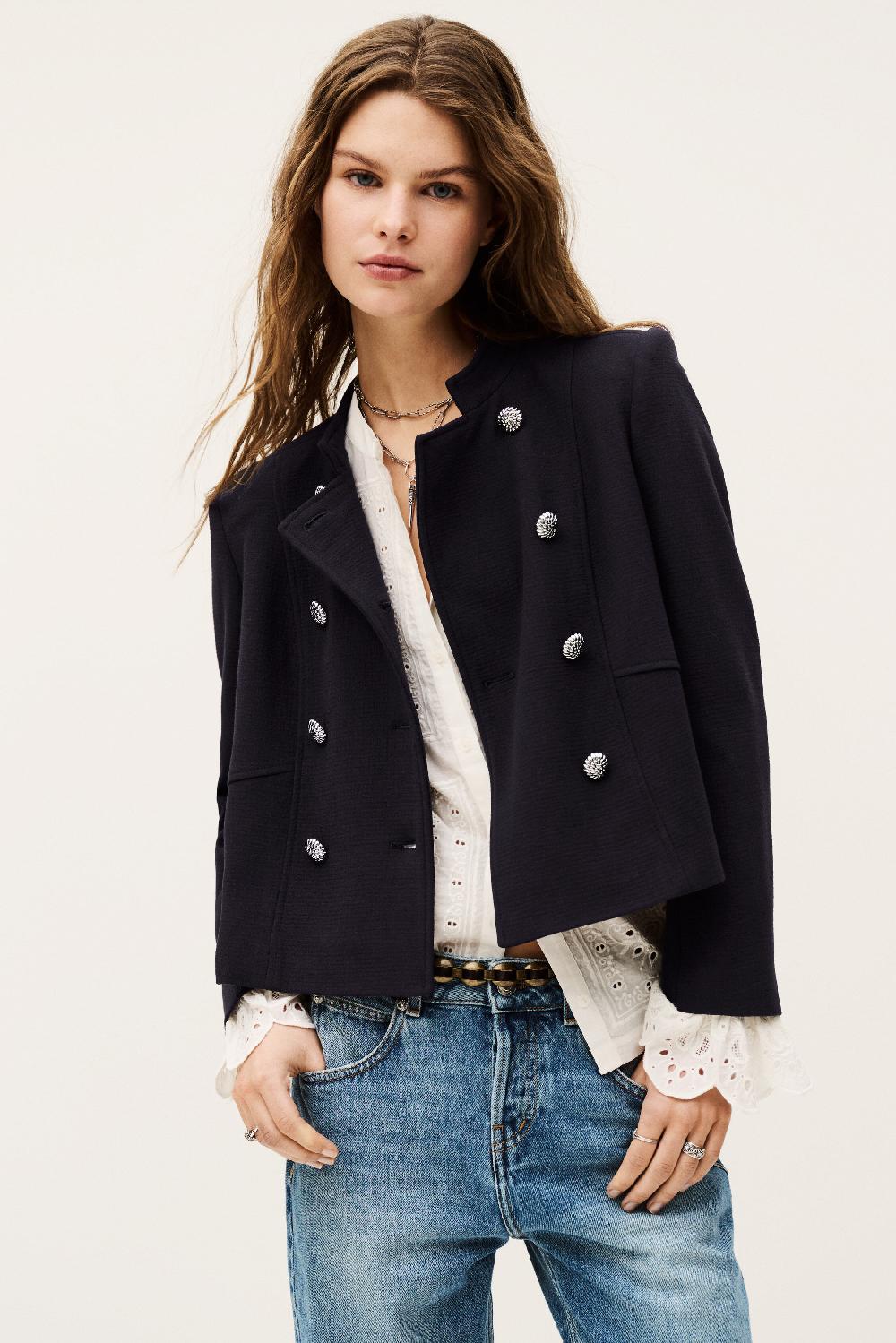 Ba&sh Veste Courte Misly Bleu Nuit