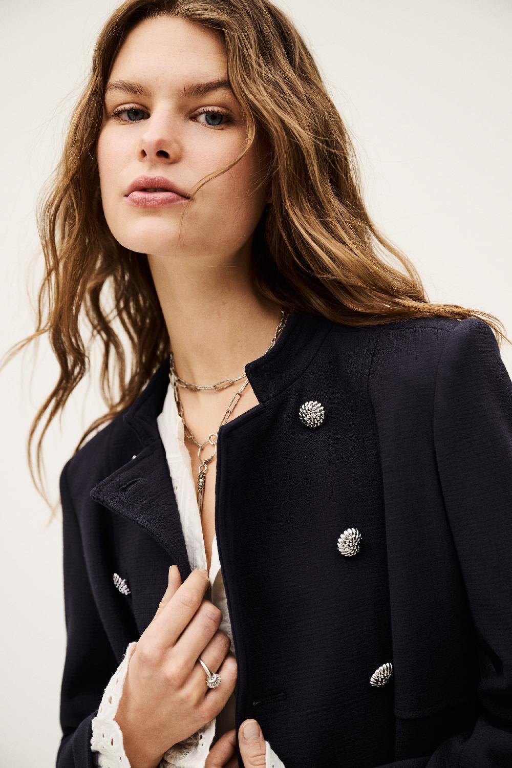 Ba&sh Veste Courte Misly Bleu Nuit