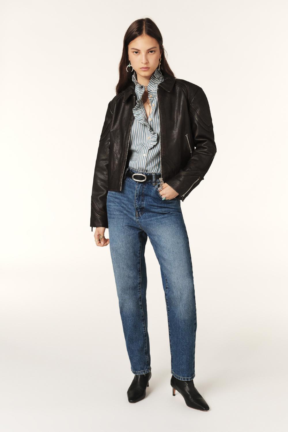 Ba&sh Veste Courte ZippéE Constance Marron