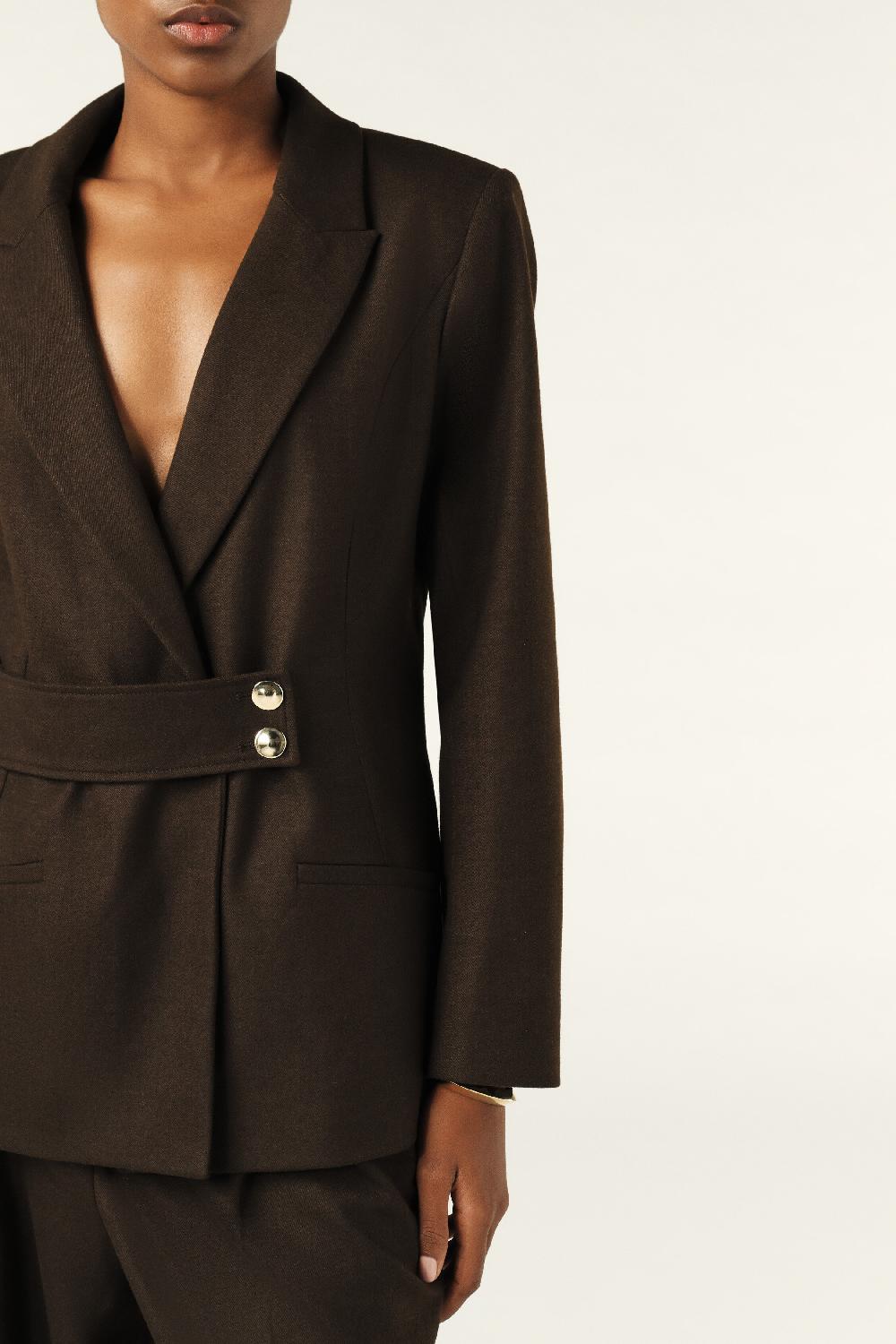 Ba&sh Veste De Costume Bule Chocolat