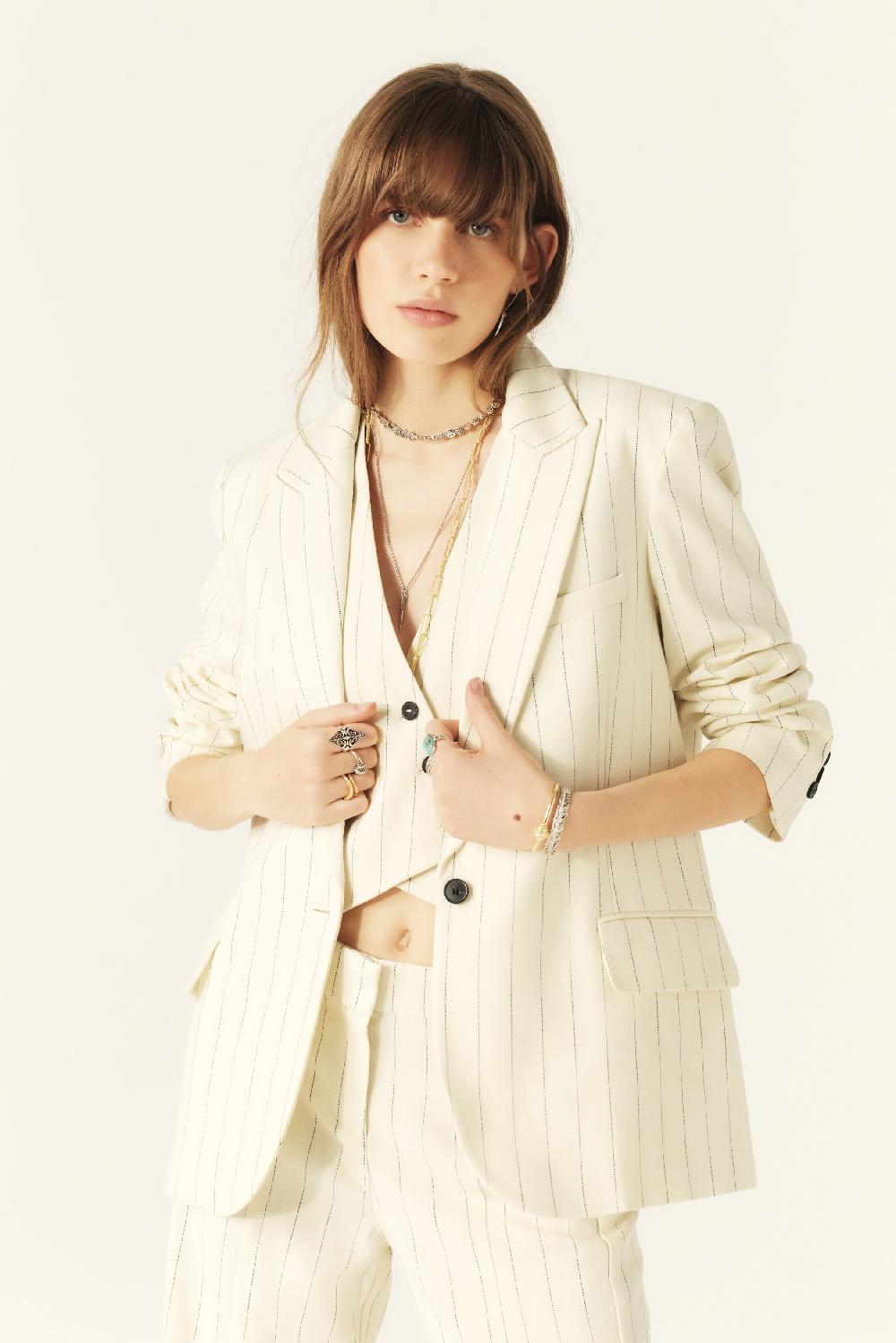 ba&sh Veste De Costume Epona Blanc Ecru