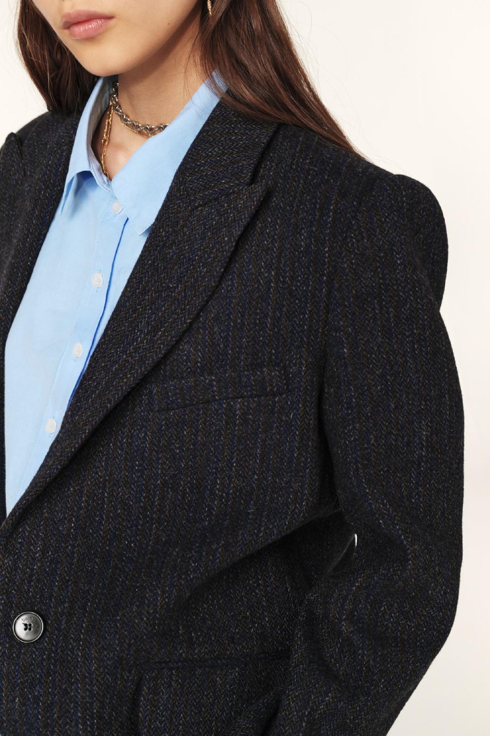 Ba&sh Veste De Costume Peace Bleu Nuit