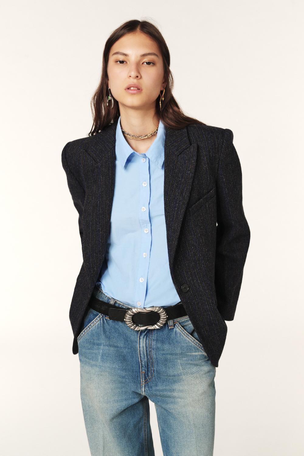 ba&sh Veste De Costume Peace Bleu Nuit