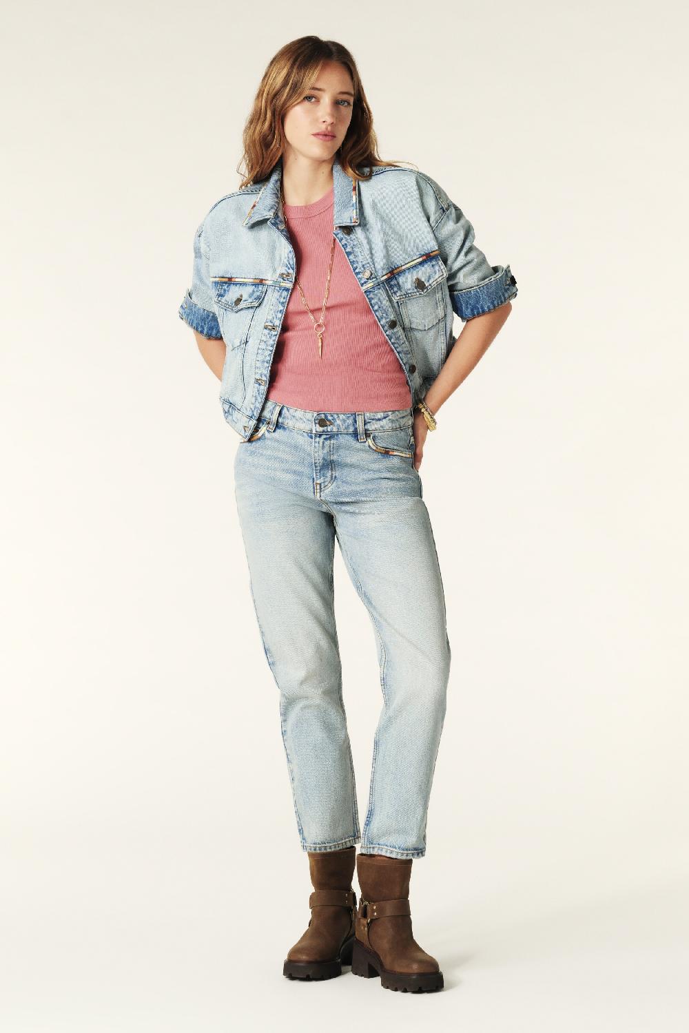Ba&sh Veste En Jean Fox Bleu