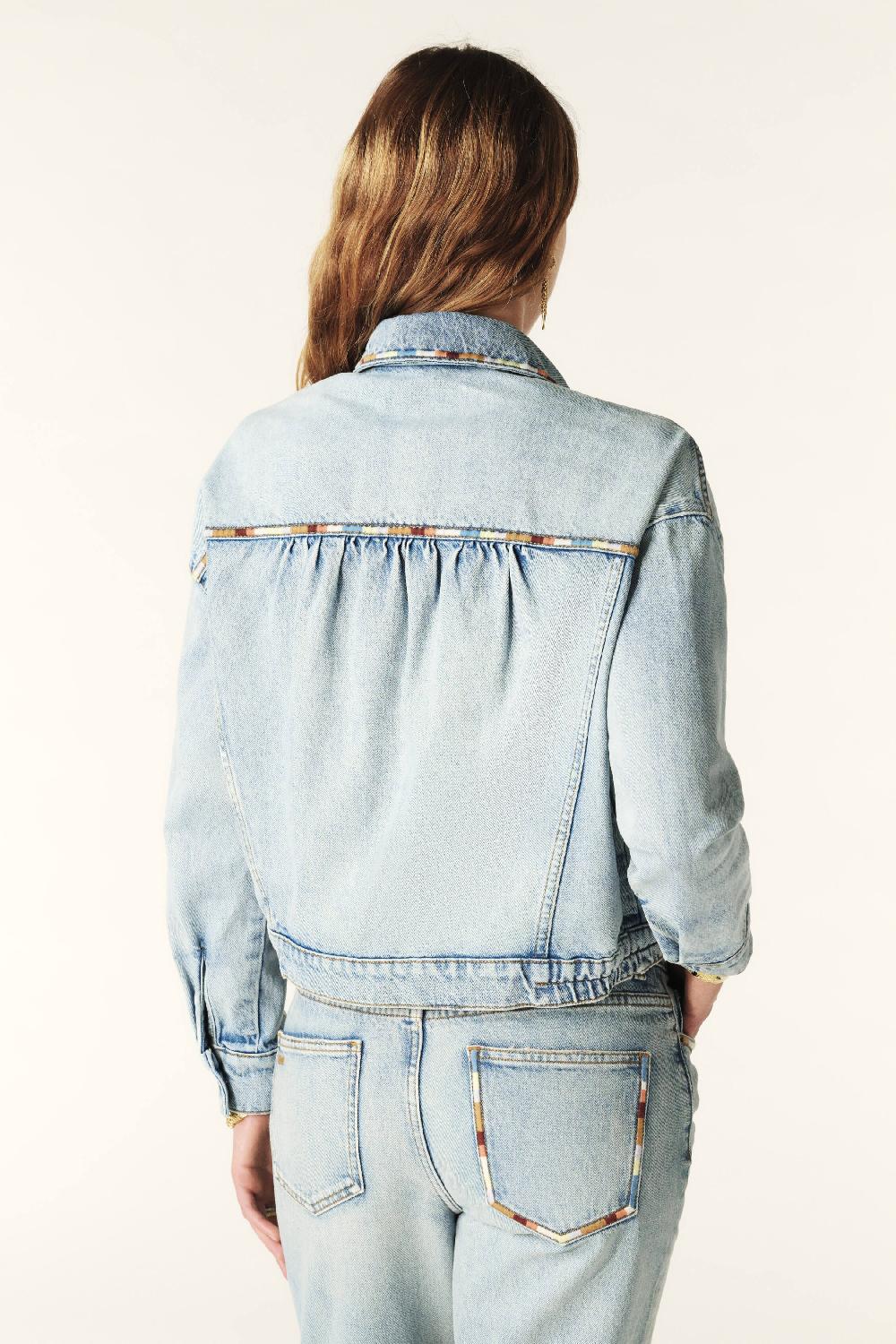 Ba&sh Veste En Jean Fox Bleu