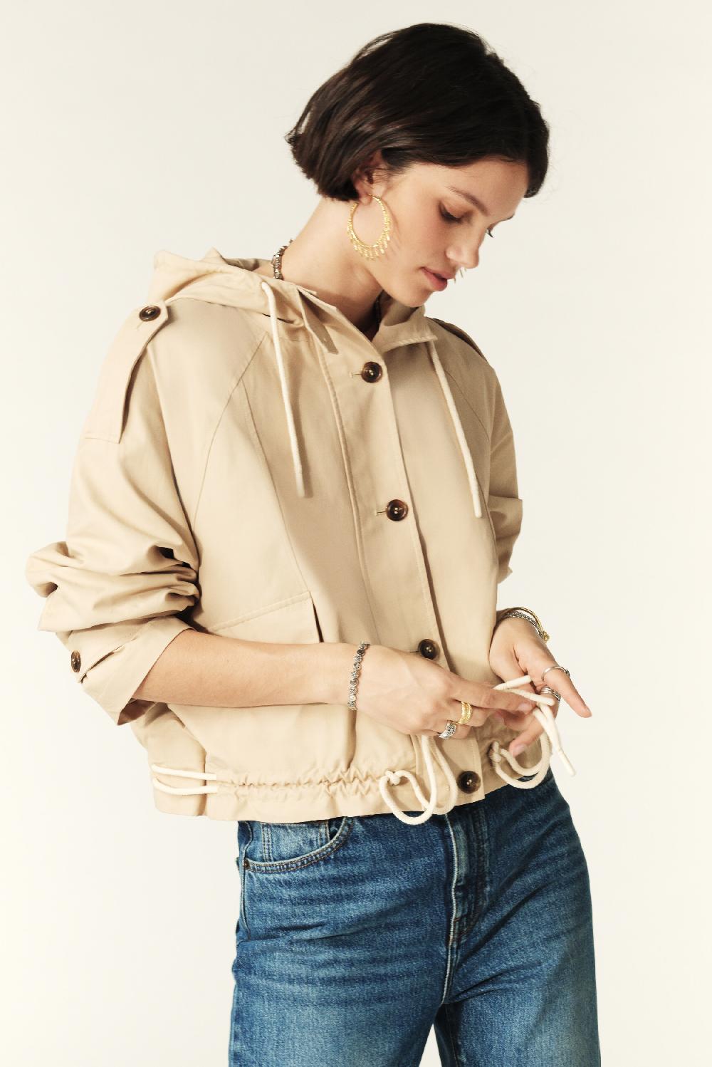 ba&sh Veste ImperméAble Torry Beige