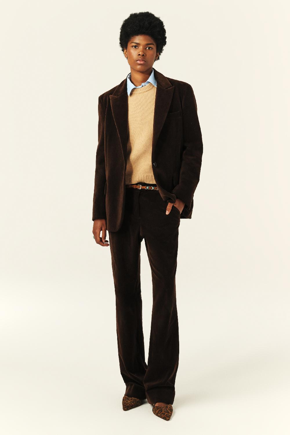 Ba&sh Veste Inspiration Masculine Boop Chocolat