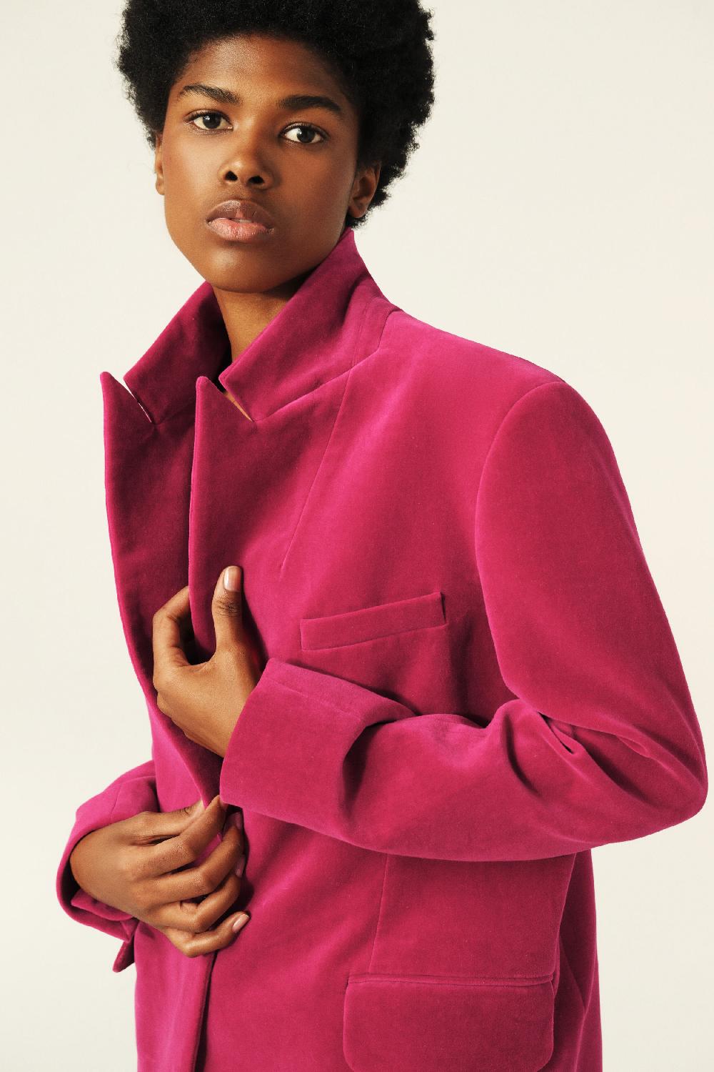 Ba&sh Veste Inspiration Masculine Boop Fuchsia