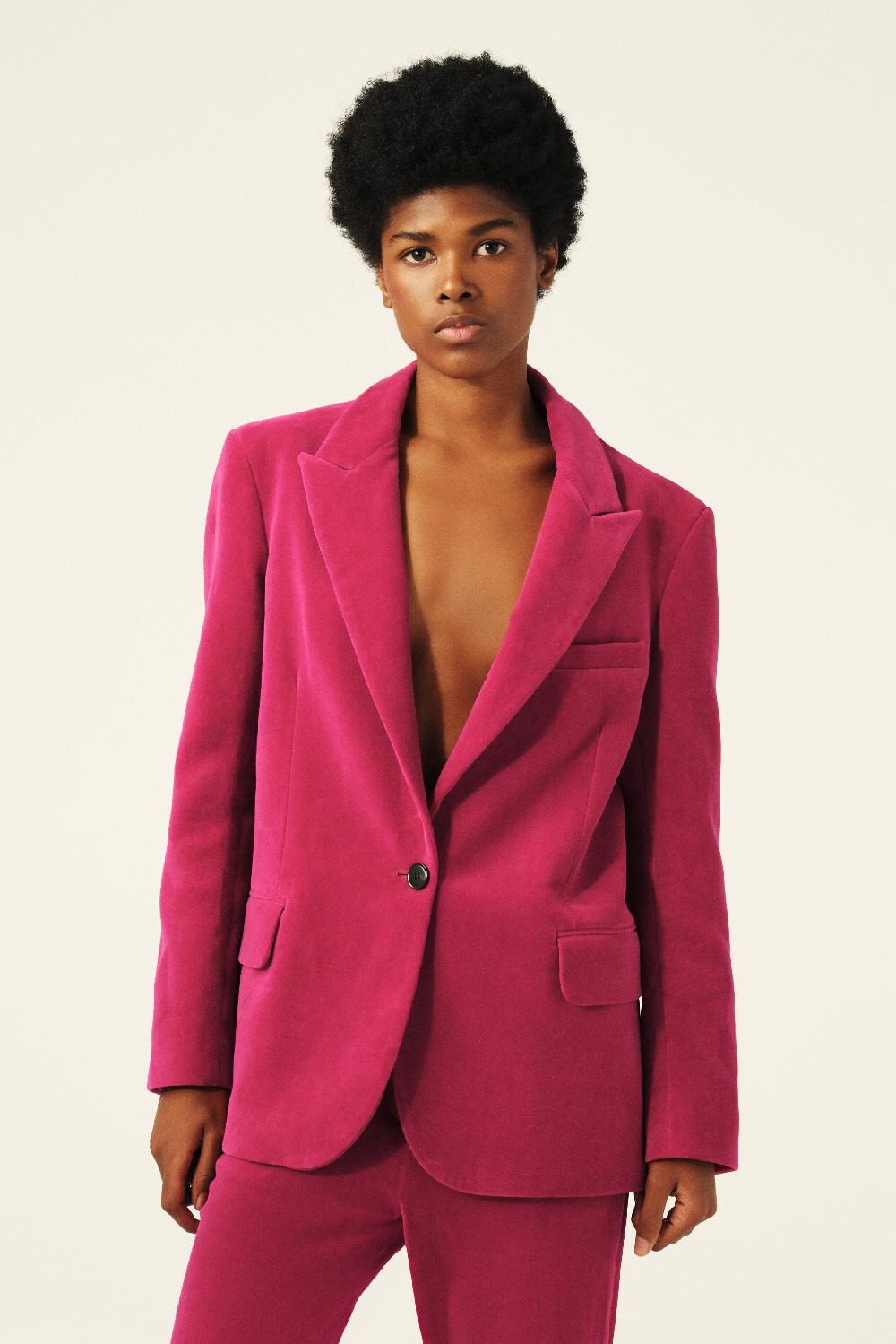 ba&sh Veste Inspiration Masculine Boop Fuchsia
