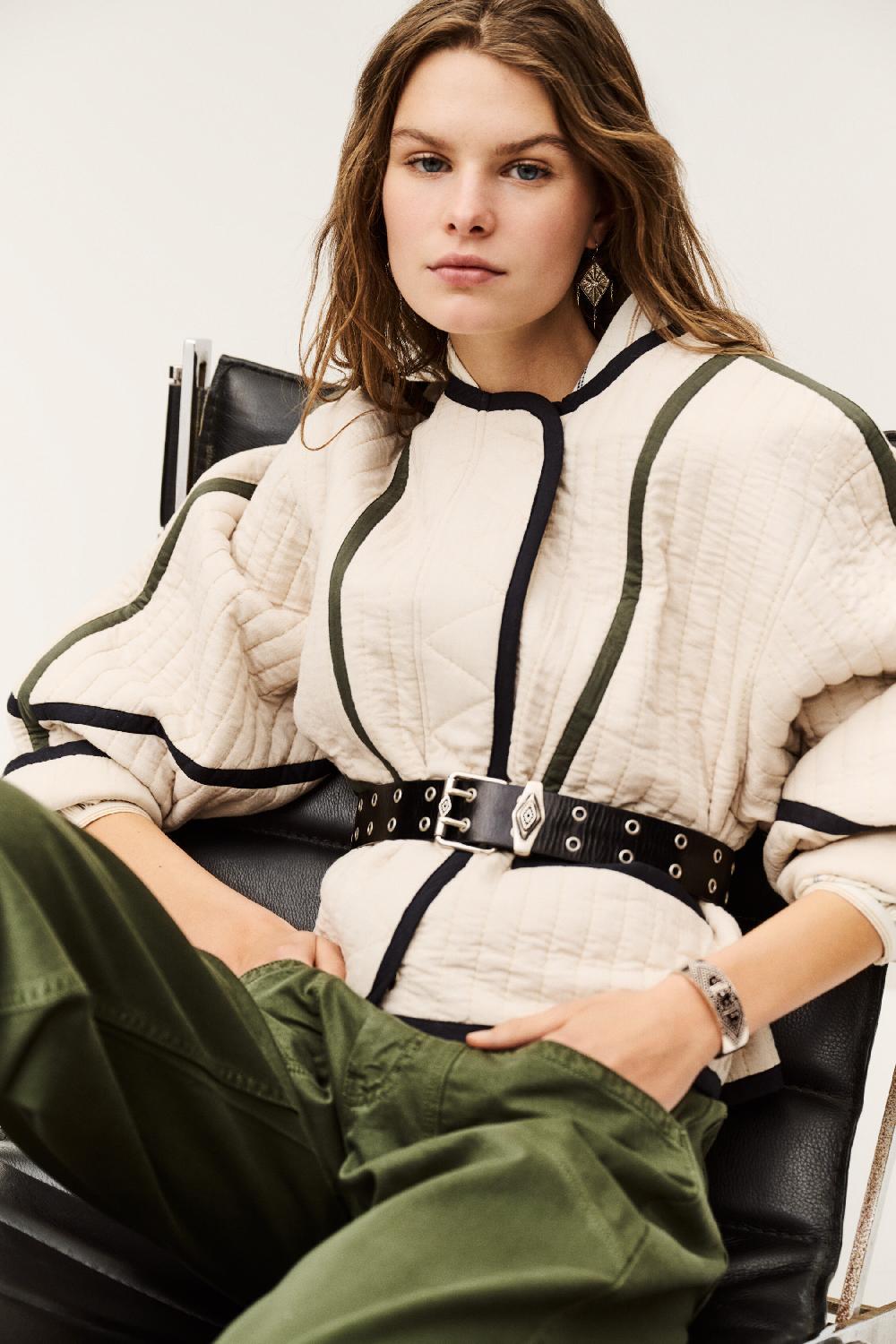 Ba&sh Veste Manches Longues Chim Blanc Ecru