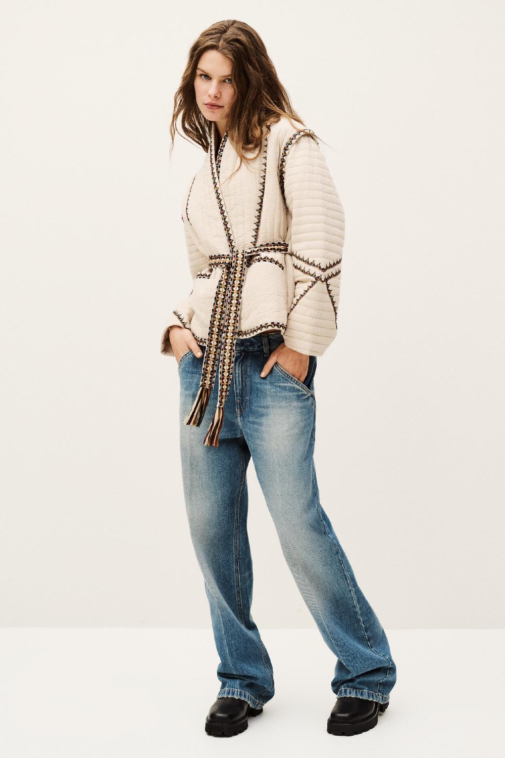 Ba&sh Veste Manches Longues Cliago Blanc Ecru