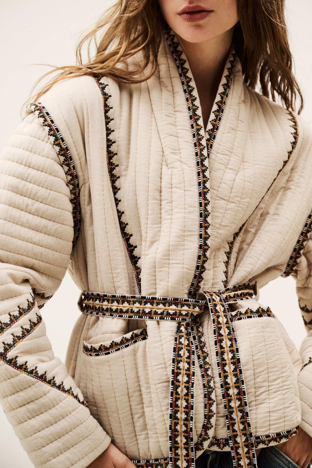 Ba&sh Veste Manches Longues Cliago Blanc Ecru