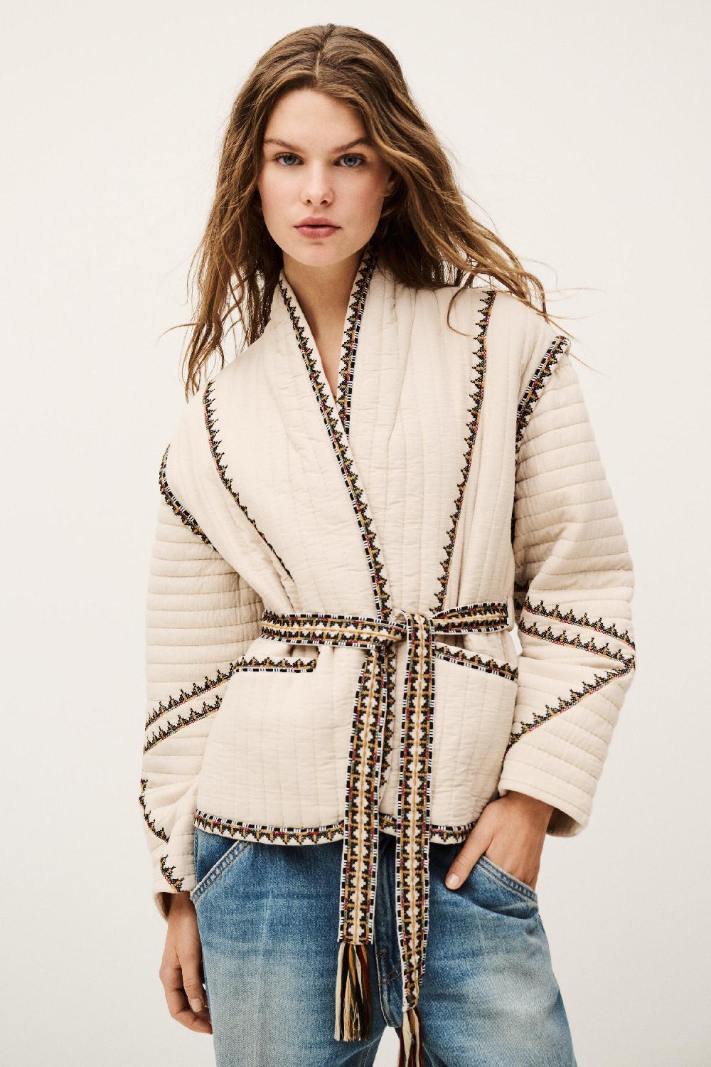 ba&sh Veste Manches Longues Cliago Blanc Ecru