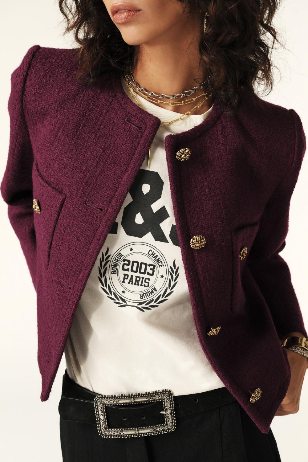 Ba&sh Veste StructuréE Meredith Rouge