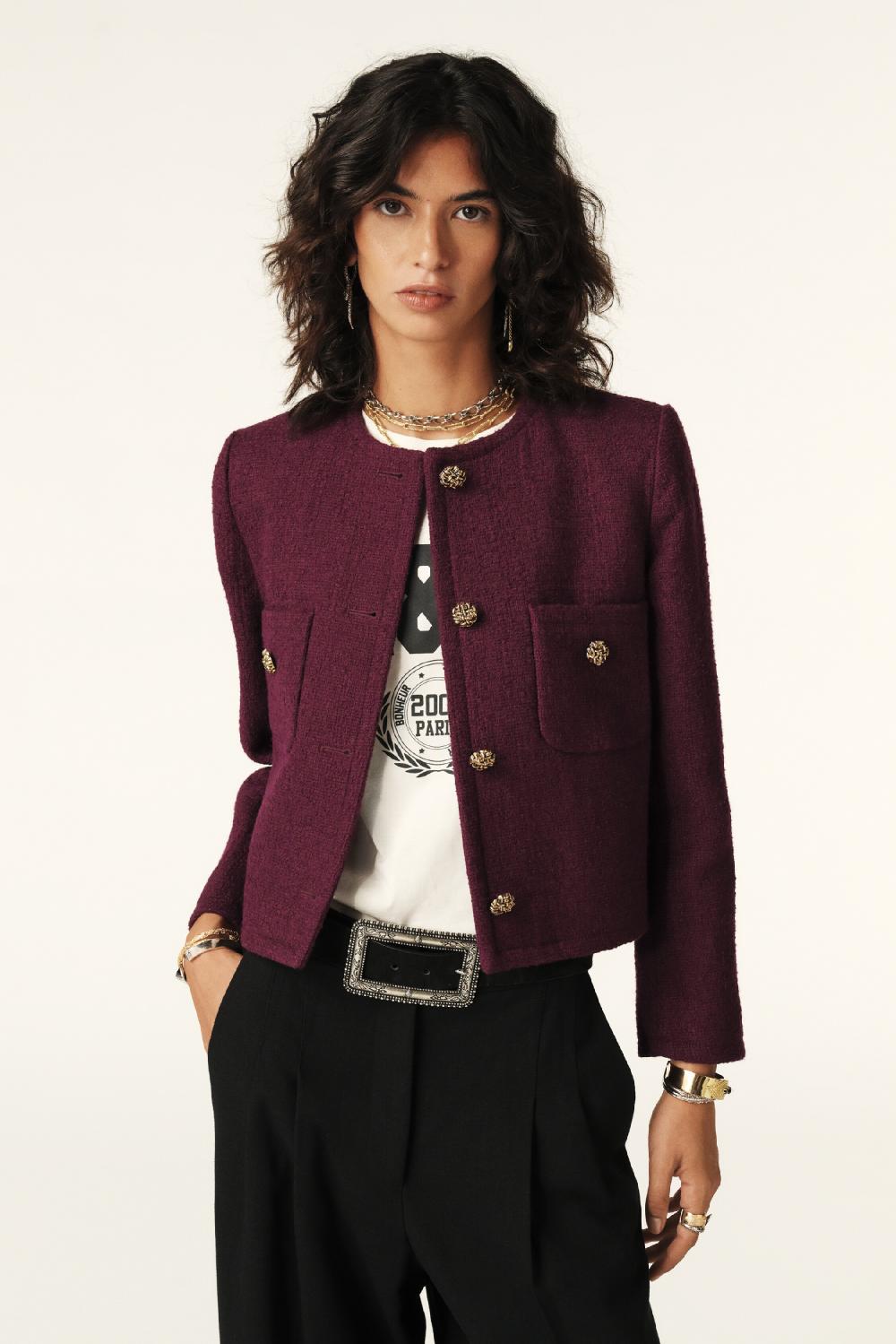 Ba&sh Veste StructuréE Meredith Rouge