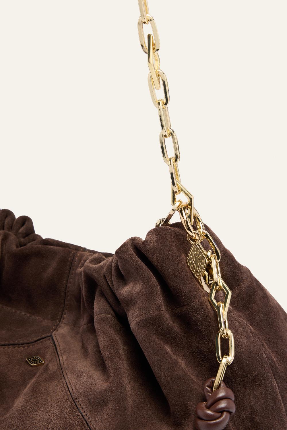 Ba&sh Tote Rectangulaire Grand Format June Chocolat