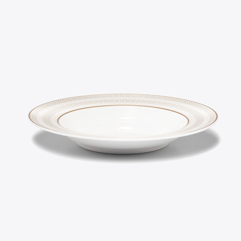 Baccarat Assiettes Creuses Arcadia Or Et Platine X2