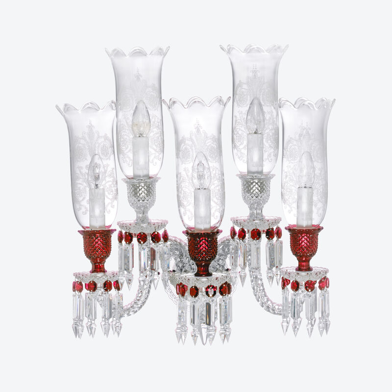 Baccarat Applique Zénith Clair Et Rouge (5L)