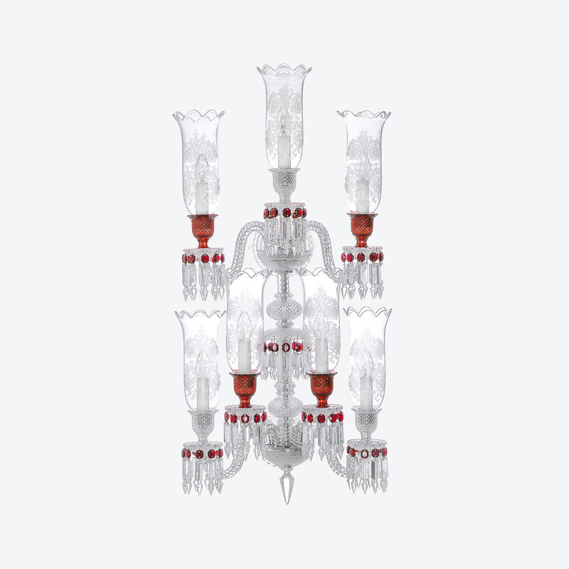 Baccarat Applique Zénith Clair Et Rouge (7L)