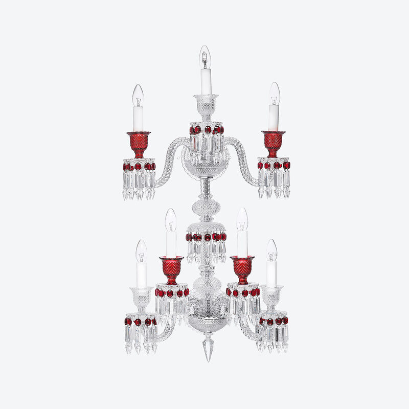 baccarat Applique Zénith Clair et Rouge (7L)