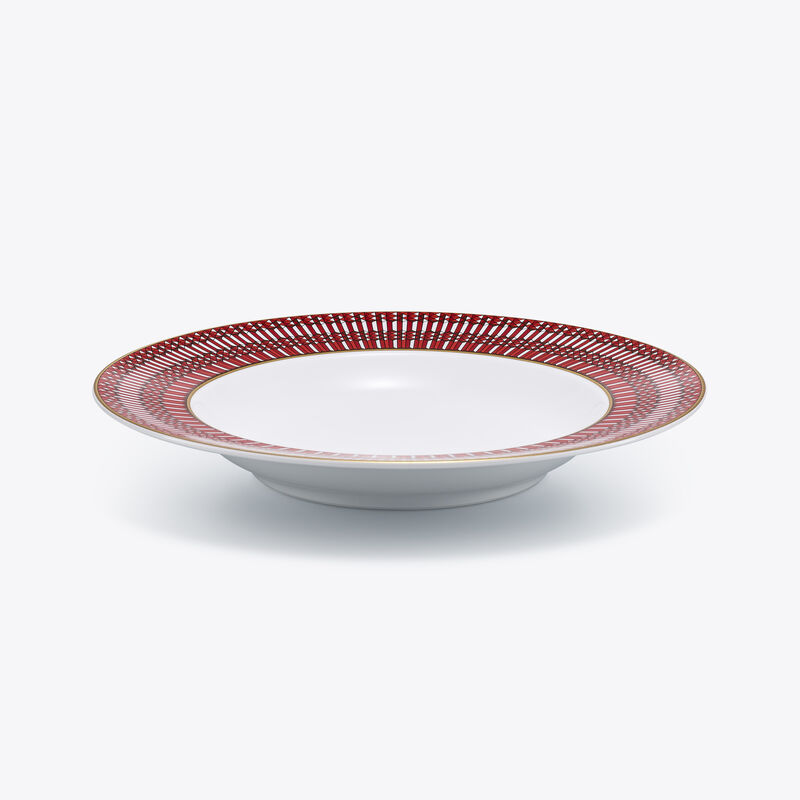 Baccarat Assiettes Creuses Arcadia Rouge X2