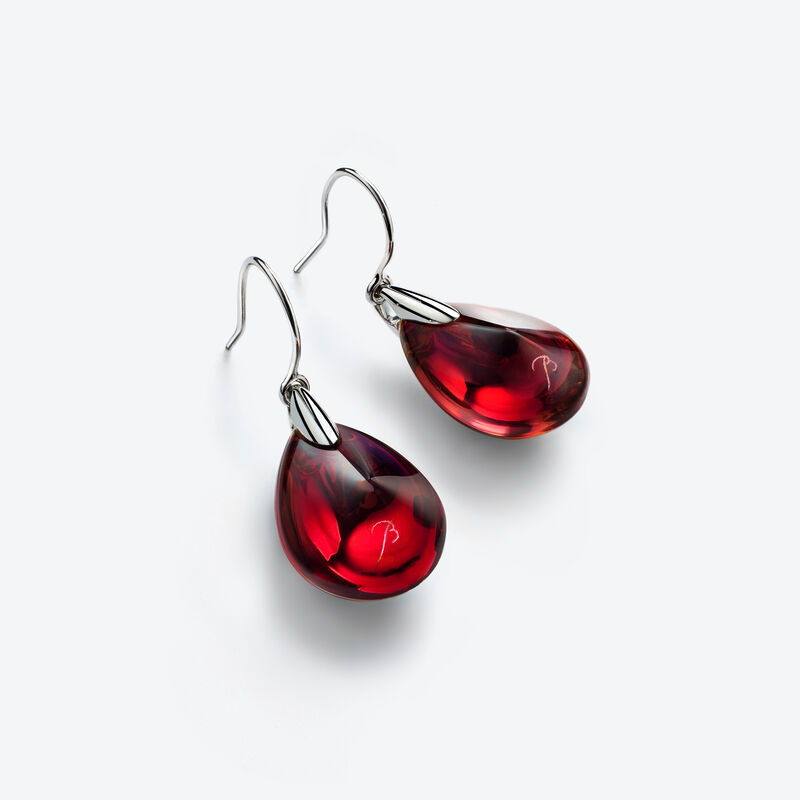 baccarat Boucles d'Oreilles Psydélic Argent