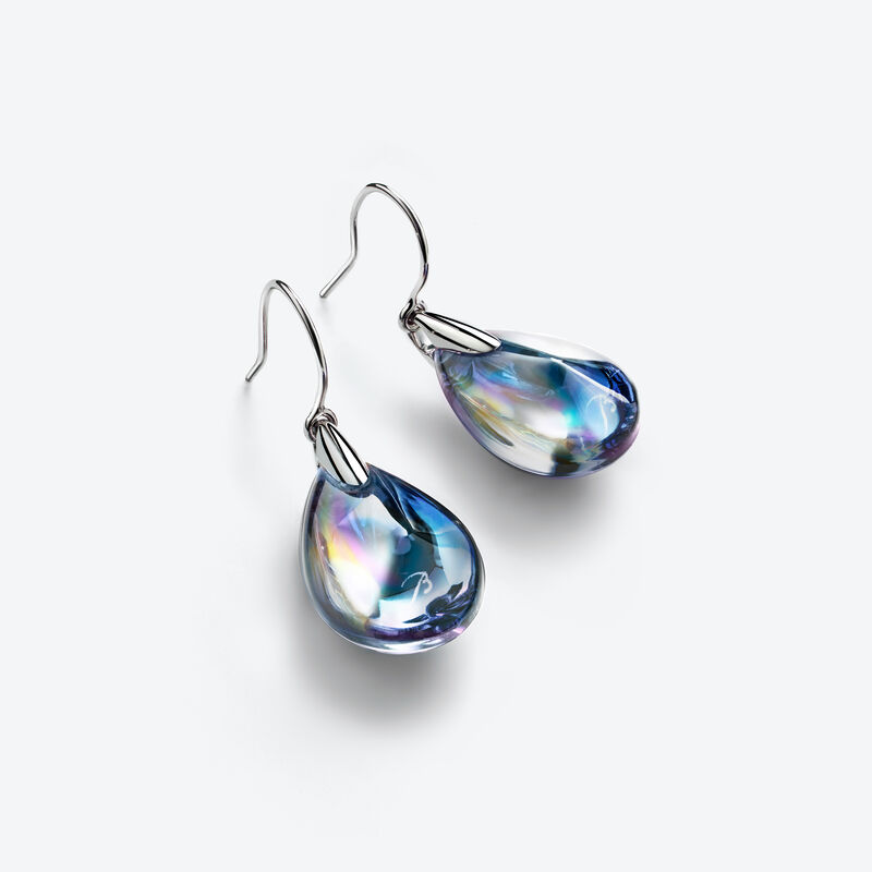 baccarat Boucles d'Oreilles Psydélic Argent