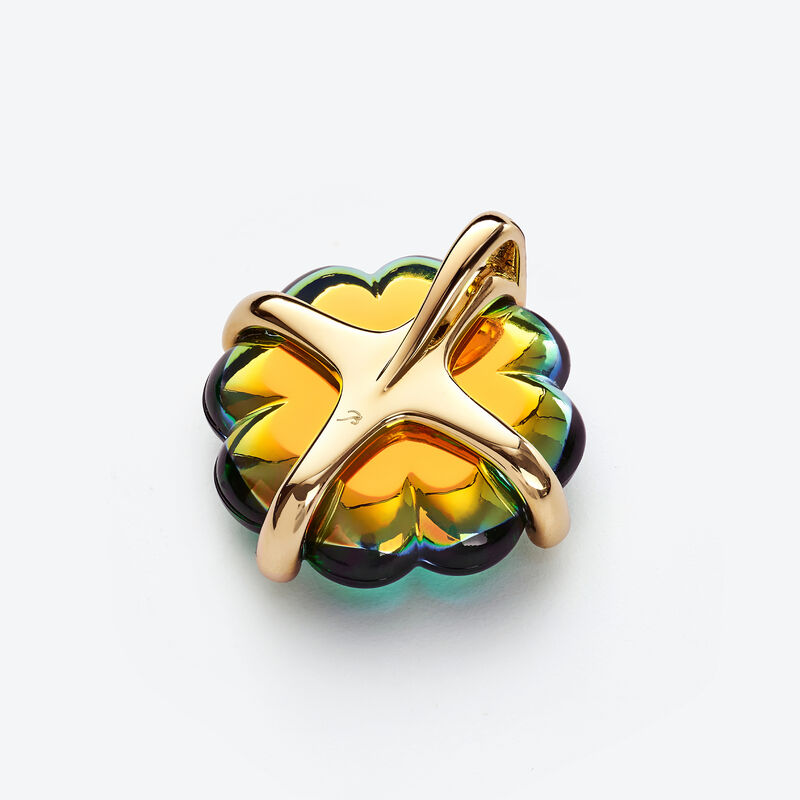 Baccarat Pendentif Trèfle Vermeil