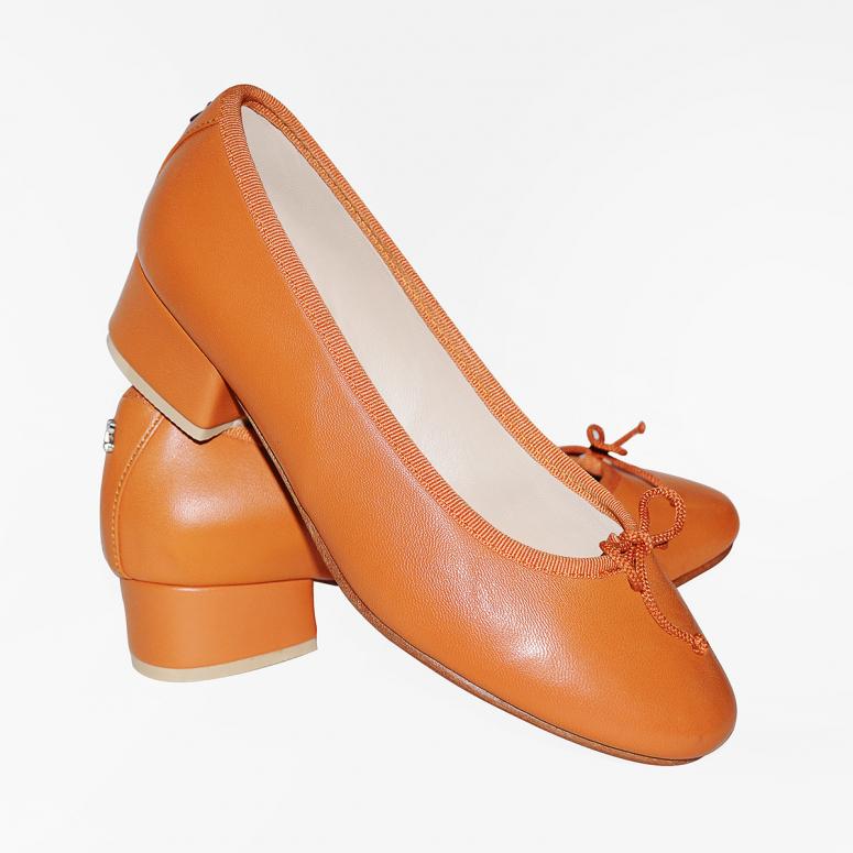 Bagllerina Ballerines à Talon Brigitte - Sofia Camel