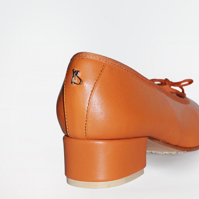 Bagllerina Ballerines à Talon Brigitte - Sofia Camel