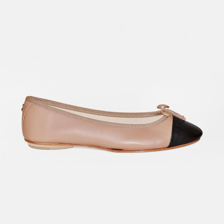 bagllerina Ballerines pliables Daily - Taupe / black