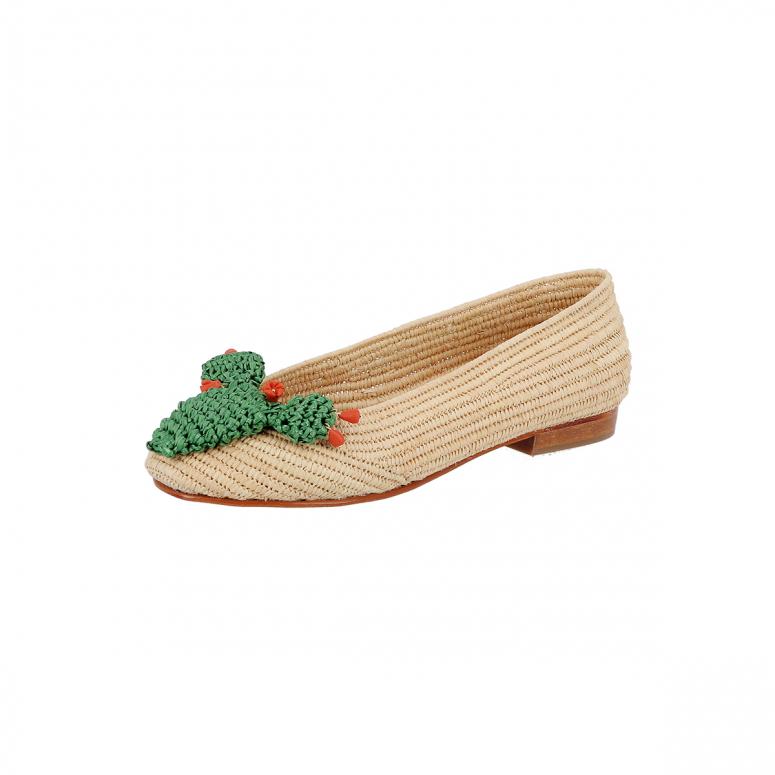 Bagllerina Ballerines Raphia Cactus - Bagllerina