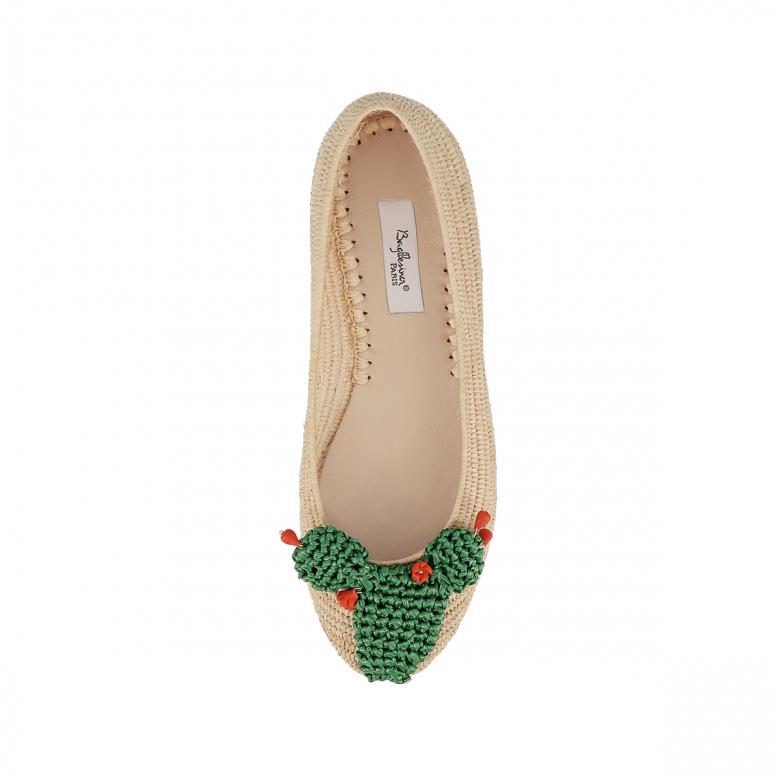Bagllerina Ballerines Raphia Cactus - Bagllerina