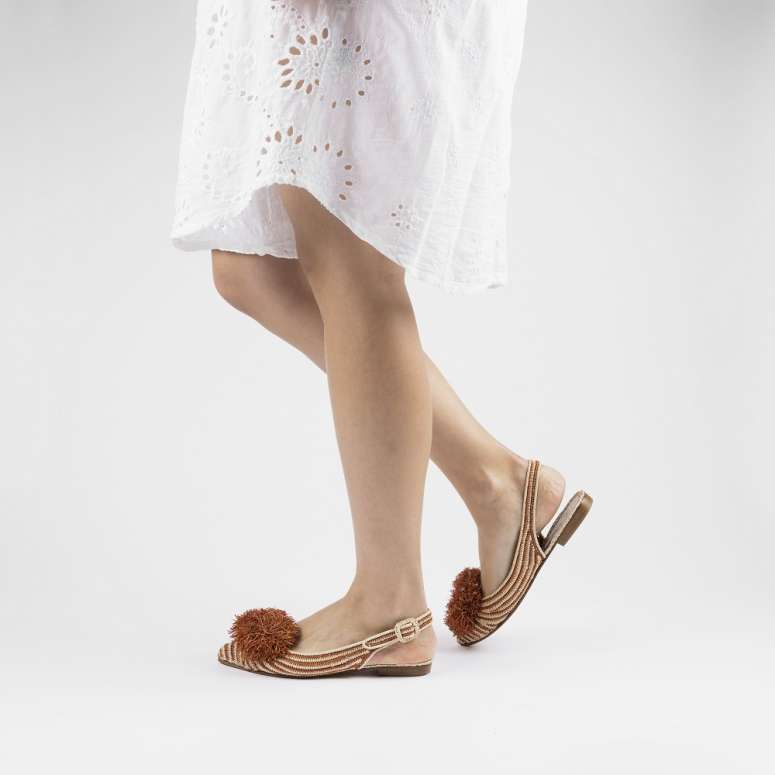 bagllerina Sandales raphia à rayures - Bagllerina bagllerina Sandales raphia à rayures - Bagllerina