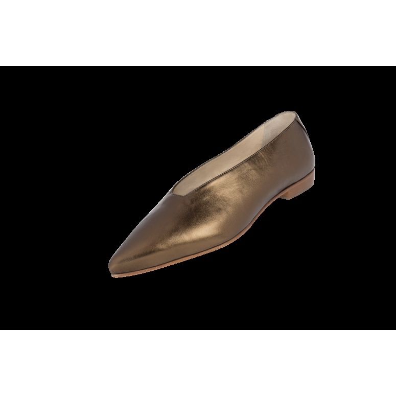 Bagllerina Ballerines Charlize Cuir Métallisé - Bagllerina