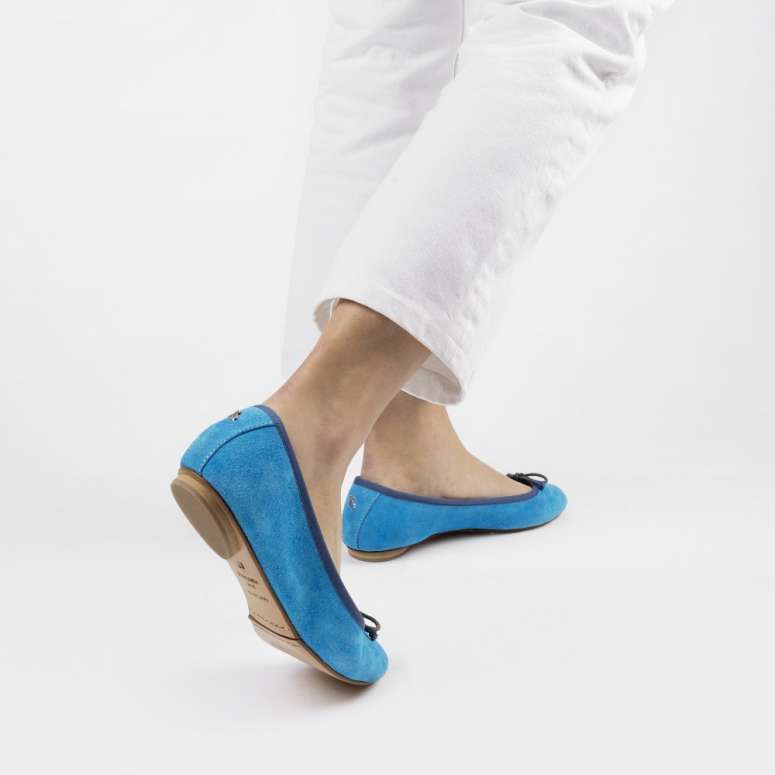 bagllerina Ballerines pliables Gorgeous peau velours fluo - Bagllerina