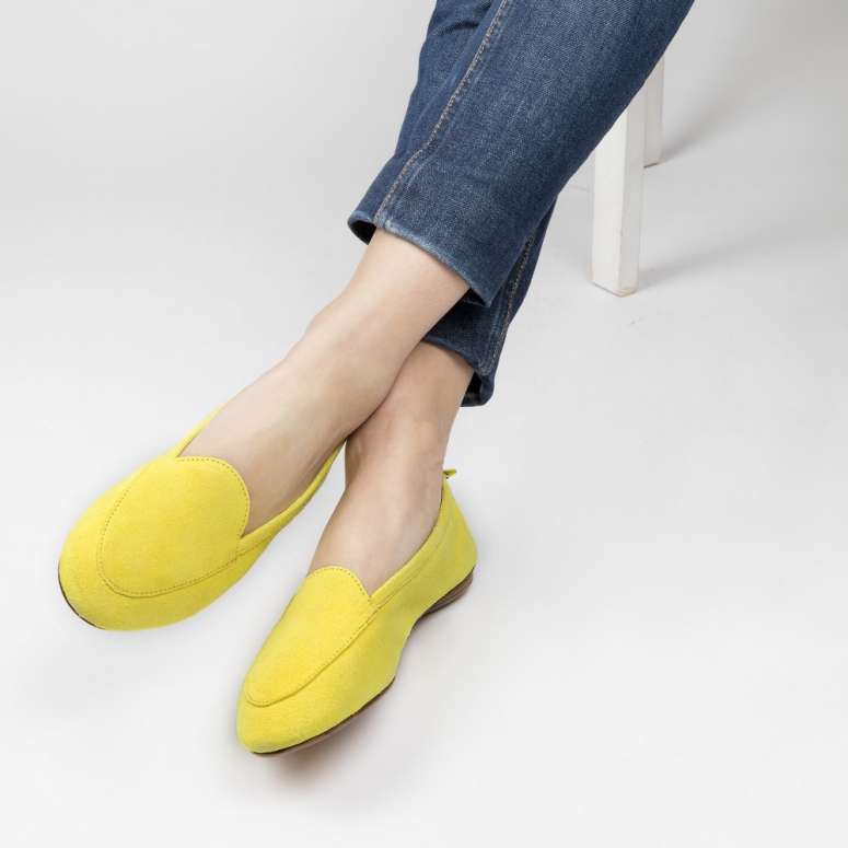 bagllerina Mocassins pliables Moka voyage en peau velours - Bagllerina