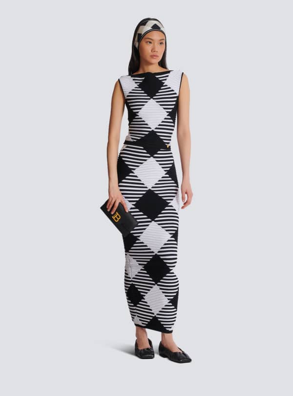 Balmain Paris B-Buzz Wallet On Chain En Cuir Grainé Noir - Femme