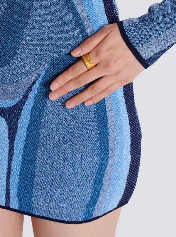 Balmain Paris Bague Tubular Balmain Signature Or - Femme